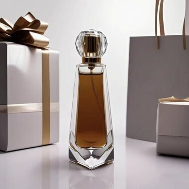 Premium 100ml elegant clear glass perfume bottle design
