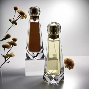 Premium 100ml elegant clear glass perfume bottle design