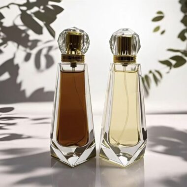 Premium 100ml elegant clear glass perfume bottle design