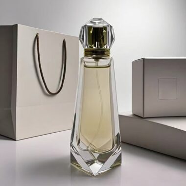 Premium 100ml elegant clear glass perfume bottle design