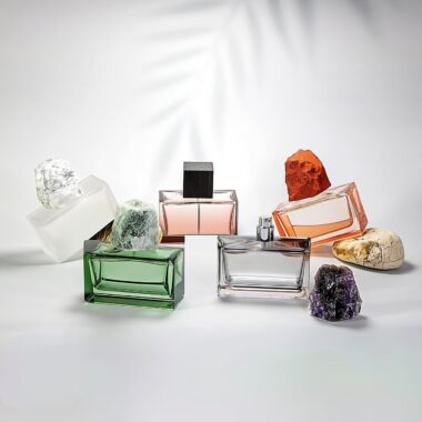 Luxury new rectangular 100ml clear glass perfume bottle design