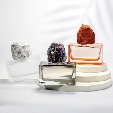 Luxury new rectangular 100ml clear glass perfume bottle design