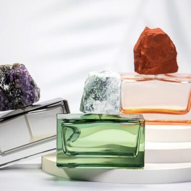 Luxury new rectangular 100ml clear glass perfume bottle design