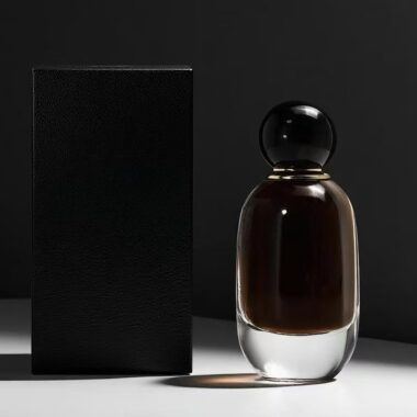 Custom 100ml round glass perfume bottle with ball cap