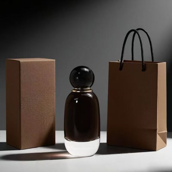 Custom 100ml round glass perfume bottle with ball cap