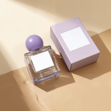 Custom colorful transparent men’s glass perfume bottle with sprayer