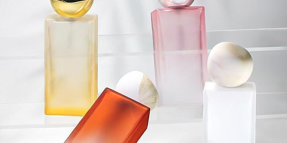 Luxury gradient custom logo 50ml 80ml glass perfume bottle