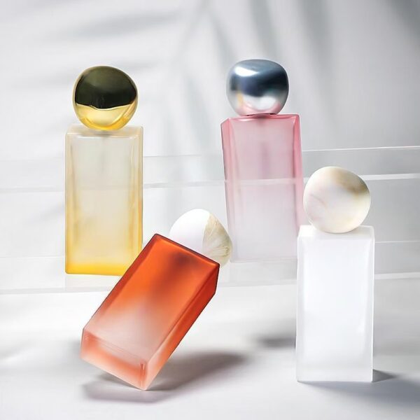 Luxury gradient custom logo 50ml 80ml glass perfume bottle