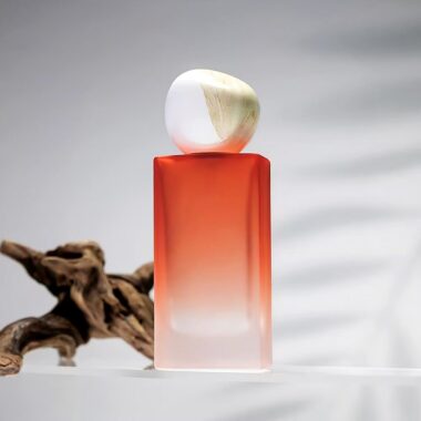 Luxury gradient custom logo 50ml 80ml glass perfume bottle