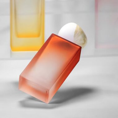 Luxury gradient custom logo 50ml 80ml glass perfume bottle