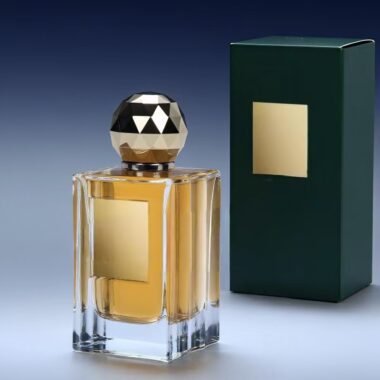 Custom luxury design clear spray glass perfume bottle