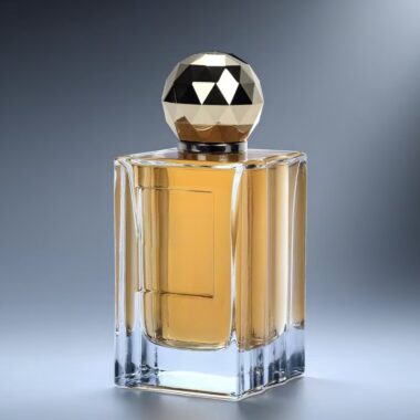 Custom luxury design clear spray glass perfume bottle