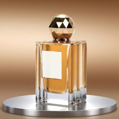 Custom luxury design clear spray glass perfume bottle