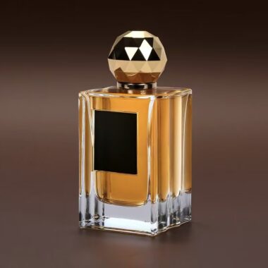 Custom luxury design clear spray glass perfume bottle