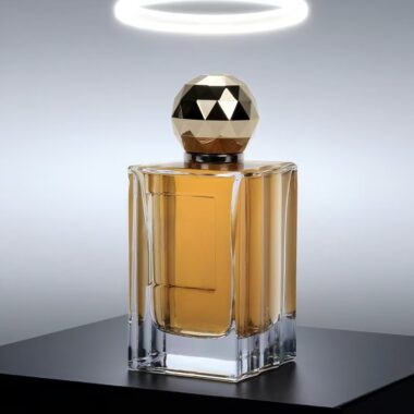 Custom luxury design clear spray glass perfume bottle