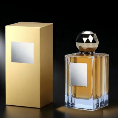 Custom luxury design clear spray glass perfume bottle