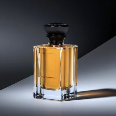 Custom luxury design clear spray glass perfume bottle