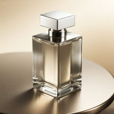 Luxury transparent glass perfume bottle with custom design