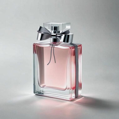 Luxury transparent glass perfume bottle with custom design