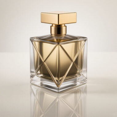 Luxury transparent glass perfume bottle with custom design