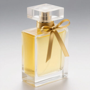 Luxury transparent glass perfume bottle with custom design