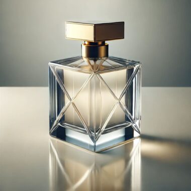 Luxury transparent glass perfume bottle with custom design