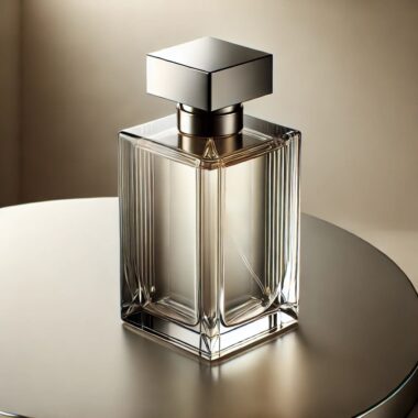 Luxury transparent glass perfume bottle with custom design