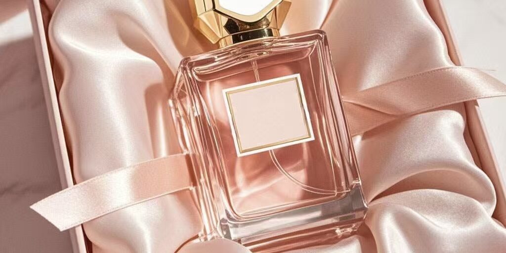 Custom pink women’s glass perfume bottle with elegant design