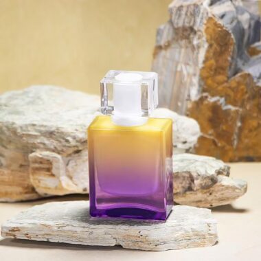 Elegant custom rectangular clear glass luxury perfume bottle