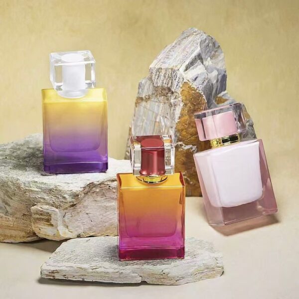 Elegant custom rectangular clear glass luxury perfume bottle