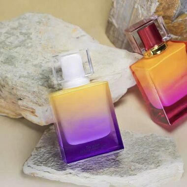 Elegant custom rectangular clear glass luxury perfume bottle