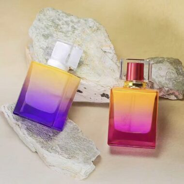 Elegant custom rectangular clear glass luxury perfume bottle