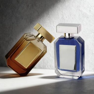 Gradient hexagon glass perfume bottle 50ml 100ml design