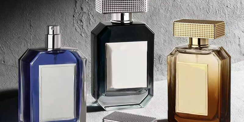 Gradient hexagon glass perfume bottle 50ml 100ml design