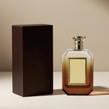 Clear luxury perfume bottle with premium metal cap