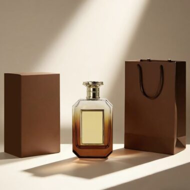 Clear luxury perfume bottle with premium metal cap