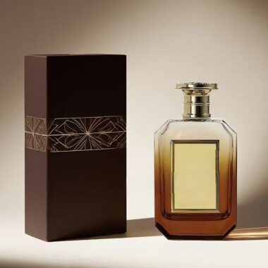 Clear luxury perfume bottle with premium metal cap