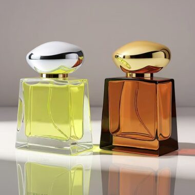 Luxury irregular curved clear glass perfume bottle design