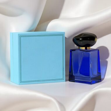 Luxury irregular curved clear glass perfume bottle design