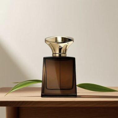 Luxury irregular curved clear glass perfume bottle design