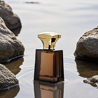 Luxury irregular curved clear glass perfume bottle design