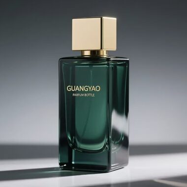 Elegant rectangle glass perfume bottle with sprayer