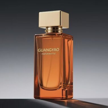 Elegant rectangle glass perfume bottle with sprayer