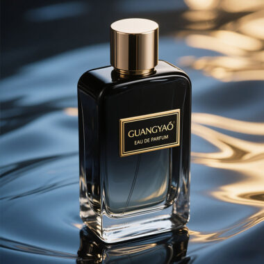 Elegant rectangle glass perfume bottle with sprayer