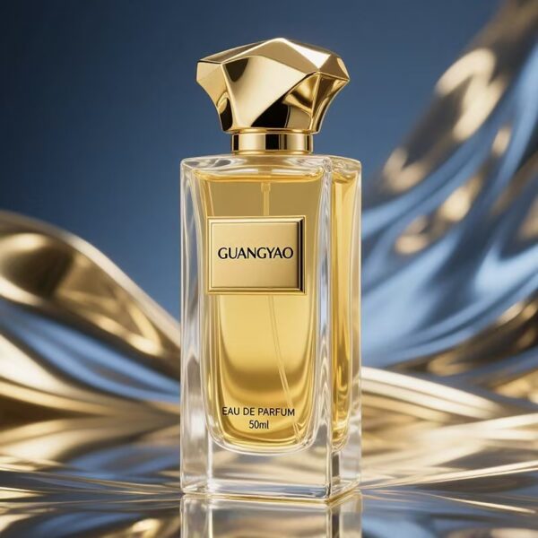 Elegant rectangle glass perfume bottle with sprayer