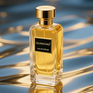 Elegant rectangle glass perfume bottle with sprayer