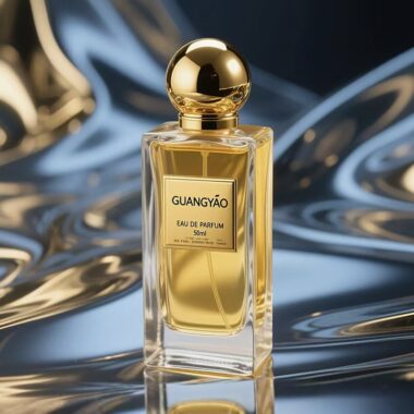 Elegant rectangle glass perfume bottle with sprayer