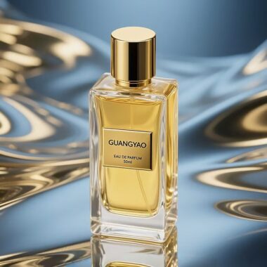 Elegant rectangle glass perfume bottle with sprayer