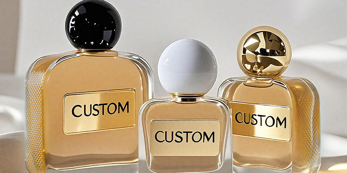 Luxury glass perfume bottle with round ball cap in 30ml 50ml