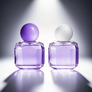 Luxury glass perfume bottle with round ball cap in 30ml 50ml